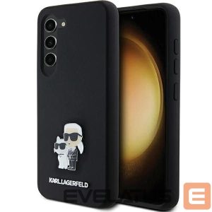 Kitas telefono priedas Karl Lagerfeld  Karl Lagerfeld Silicone Karl&Choupette Metal Pin case for Samsung Galaxy S24 - black 