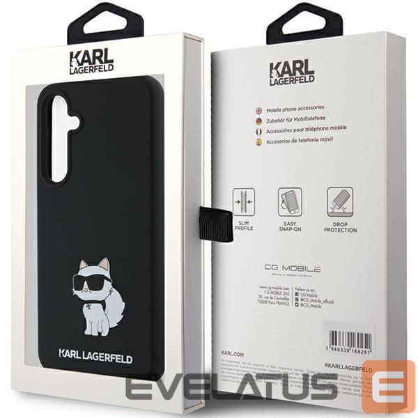 Kitas telefono priedas Karl Lagerfeld Karl Lagerfeld Silicone Choupette case for Samsung Galaxy A35 - black