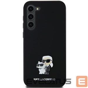 Kitas telefono priedas Karl Lagerfeld  Karl Lagerfeld Silicone Karl&Choupette Metal Pin case for Samsung Galaxy A35 - black 