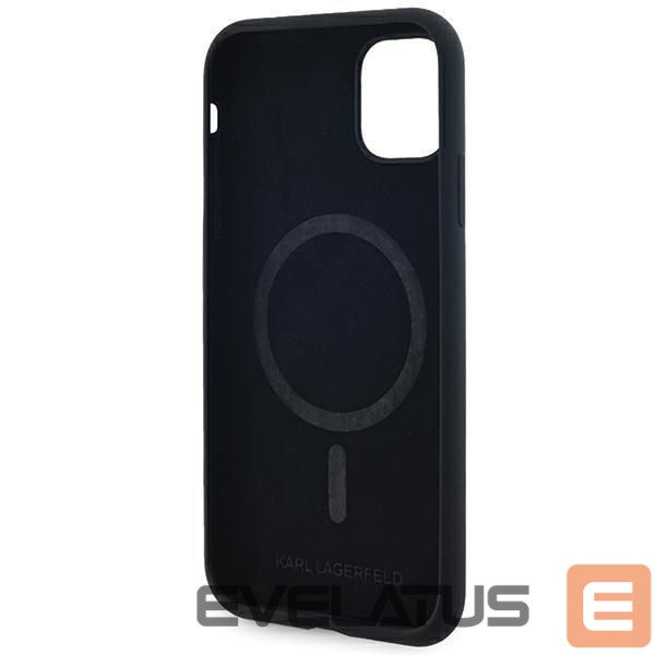 Kitas telefono priedas Karl Lagerfeld Karl Lagerfeld Silicone Karl&Choupette MagSafe case for iPhone 11 / Xr - black