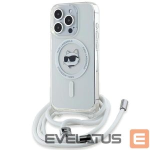Kitas telefono priedas Karl Lagerfeld  Karl Lagerfeld IML Choupette Head & Cord MagSafe case for iPhone 14 Pro Max - transparent 