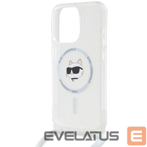 Kitas telefono priedas Karl Lagerfeld Karl Lagerfeld IML Choupette Head & Cord MagSafe case for iPhone 14 Pro Max - transparent