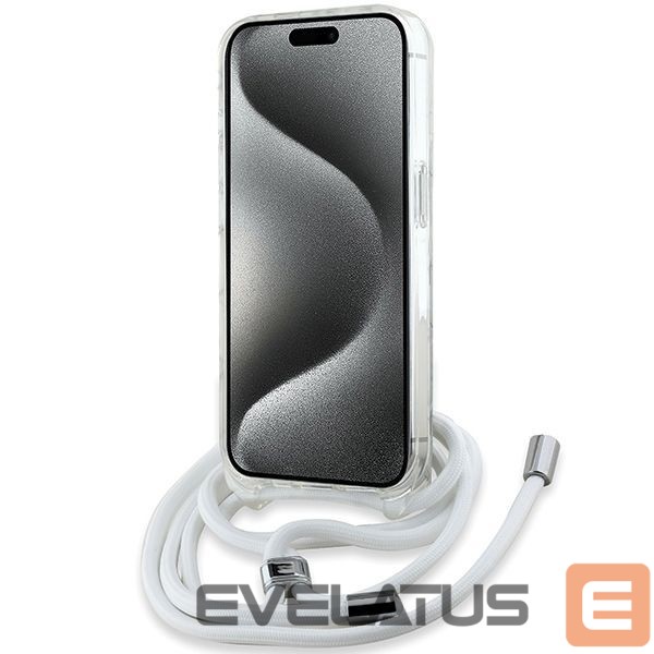 Kitas telefono priedas Karl Lagerfeld Karl Lagerfeld IML Choupette Head & Cord MagSafe case for iPhone 15 Pro - transparent