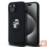 Kitas telefono priedas Karl Lagerfeld  Karl Lagerfeld Silicone Karl&Choupette MagSafe case for iPhone 15 Plus / 14 Plus - black 