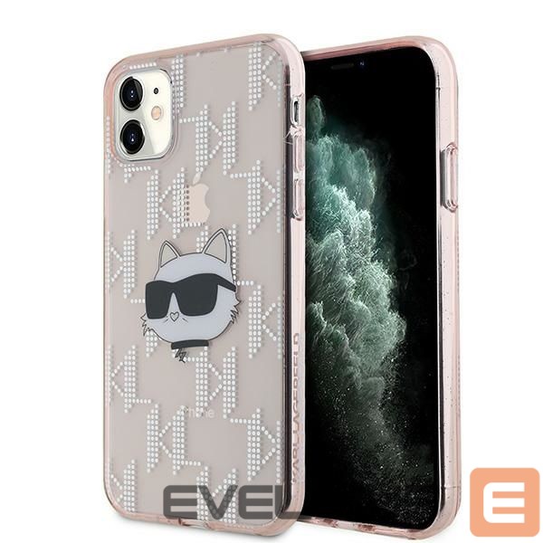 Kitas telefono priedas Karl Lagerfeld Karl Lagerfeld IML Choupette Head & Monogram case for iPhone 11 / Xr - pink