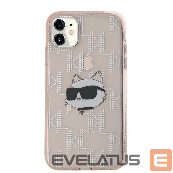 Kitas telefono priedas Karl Lagerfeld Karl Lagerfeld IML Choupette Head & Monogram case for iPhone 11 / Xr - pink