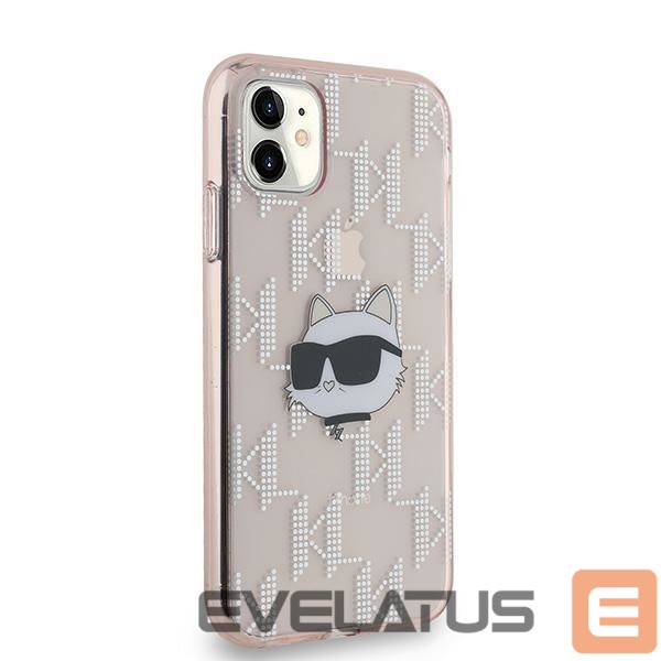 Kitas telefono priedas Karl Lagerfeld Karl Lagerfeld IML Choupette Head & Monogram case for iPhone 11 / Xr - pink