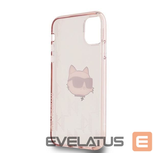 Kitas telefono priedas Karl Lagerfeld Karl Lagerfeld IML Choupette Head & Monogram case for iPhone 11 / Xr - pink