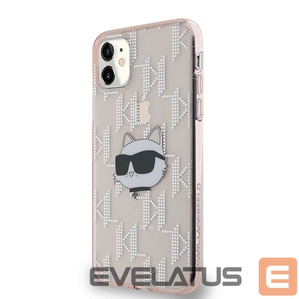 Kitas telefono priedas Karl Lagerfeld Karl Lagerfeld IML Choupette Head & Monogram case for iPhone 11 / Xr - pink
