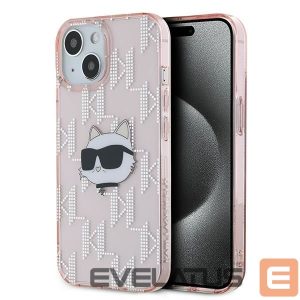 Kitas telefono priedas Karl Lagerfeld  Karl Lagerfeld IML Choupette Head & Monogram case for iPhone 14 / 15 / 13 - pink 