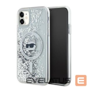 Kitas telefono priedas Karl Lagerfeld  Karl Lagerfeld Liquid Glitter Choupette Head MagSafe Case for iPhone 11 / Xr - Transparent 
