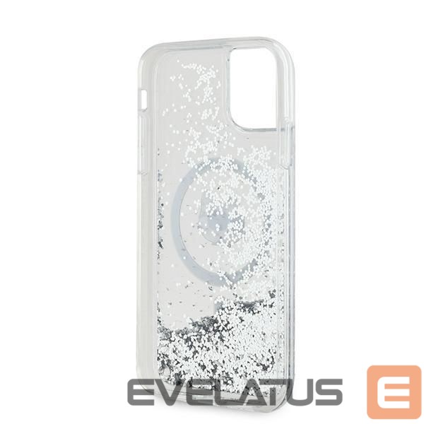Kitas telefono priedas Karl Lagerfeld Karl Lagerfeld Liquid Glitter Choupette Head MagSafe Case for iPhone 11 / Xr - Transparent