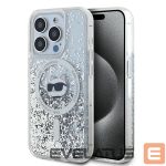 Kitas telefono priedas Karl Lagerfeld  Karl Lagerfeld Liquid Glitter Choupette Head MagSafe case for iPhone 14 Pro Max - transparent 