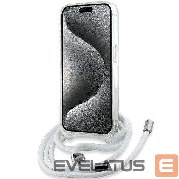 Kitas telefono priedas Karl Lagerfeld Karl Lagerfeld Crossbody IML Karl Head MagSafe case for iPhone 15 Pro - transparent