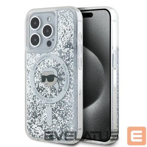 Kitas telefono priedas Karl Lagerfeld  Karl Lagerfeld Liquid Glitter Karl Head MagSafe case for iPhone 15 Pro Max - transparent 