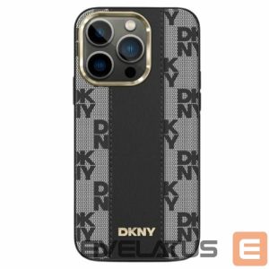 Kitas telefono priedas DKNY  DKNY Leather Checkered Mono Pattern MagSafe Case for iPhone 13 Pro / 13 - Black 
