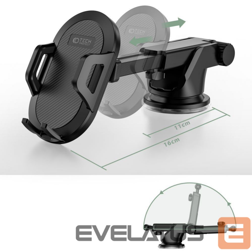 Automatinis laikiklis Tech-Protect Tech-Protect V1 Car Phone Holder for Windshield/Cockpit - Black