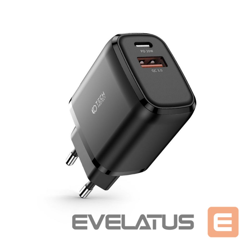 Adapteriai Tech-Protect Black \ USB-A (female) || USB-C (female) \ without cable