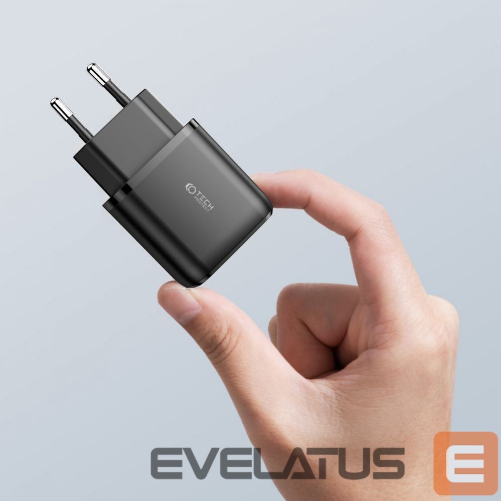 Adapteriai Tech-Protect Black \ USB-A (female) || USB-C (female) \ without cable