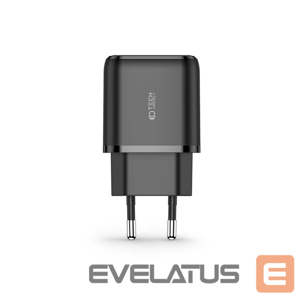 Adapteriai Tech-Protect Black \ USB-A (female) || USB-C (female) \ without cable