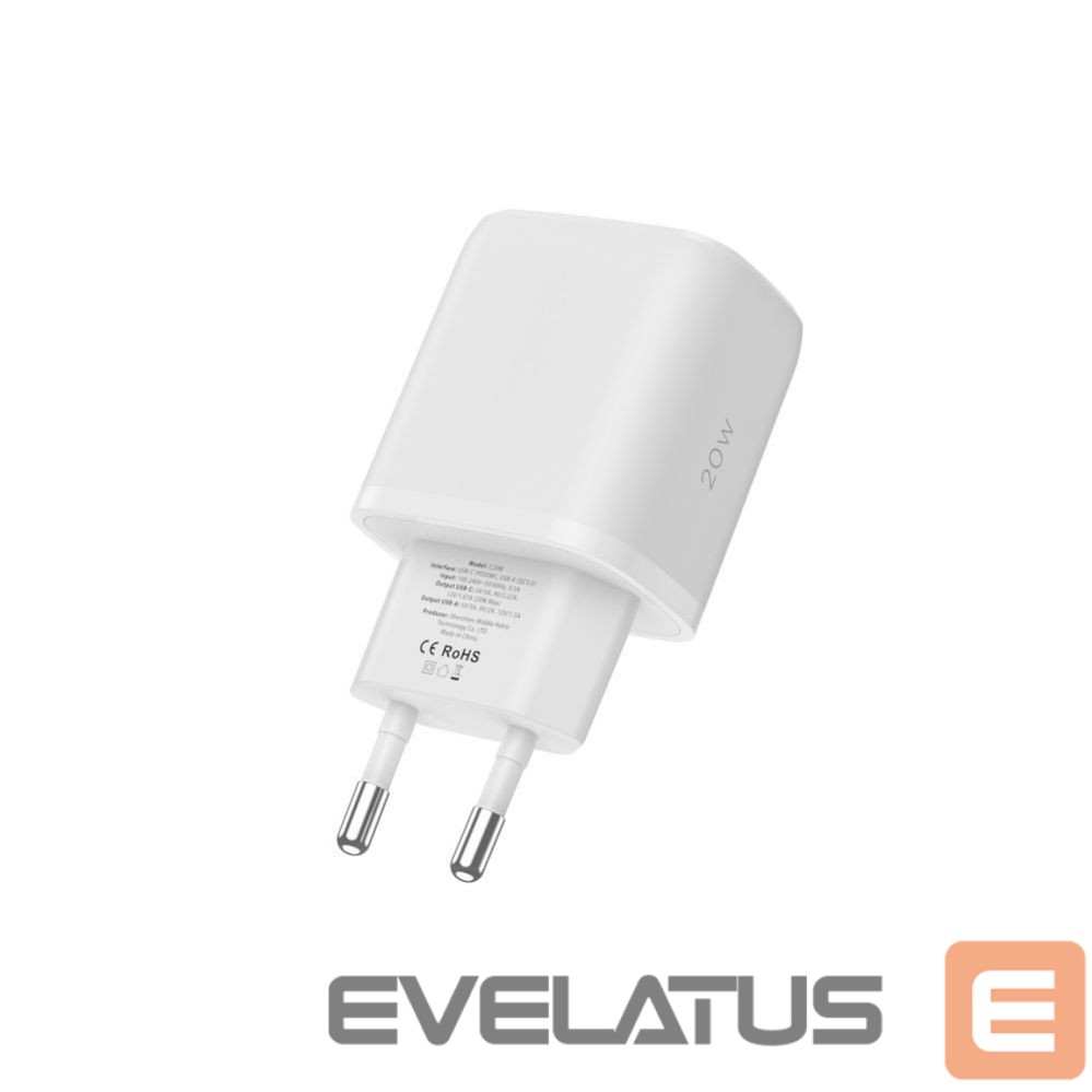 Adapteriai Tech-Protect White \ USB-A (female) || USB-C (female) \ without cable