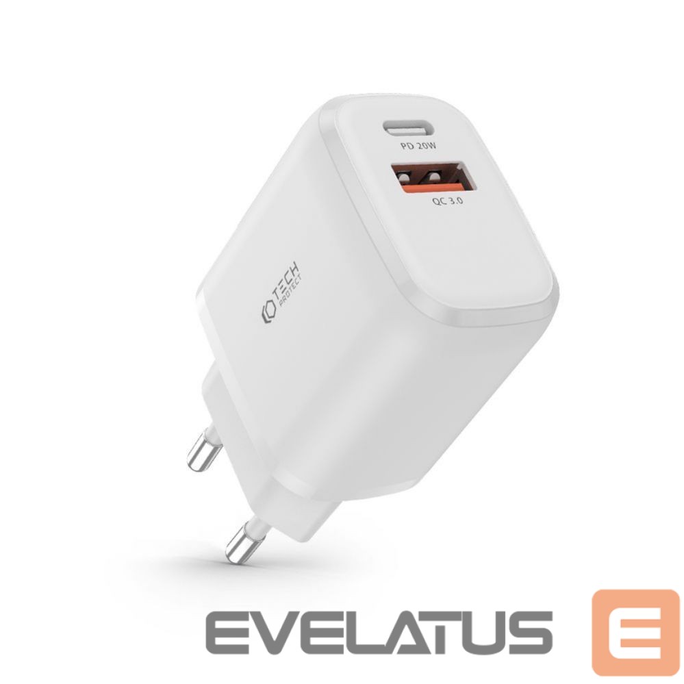 Adapteriai Tech-Protect White \ USB-A (female) || USB-C (female) \ without cable