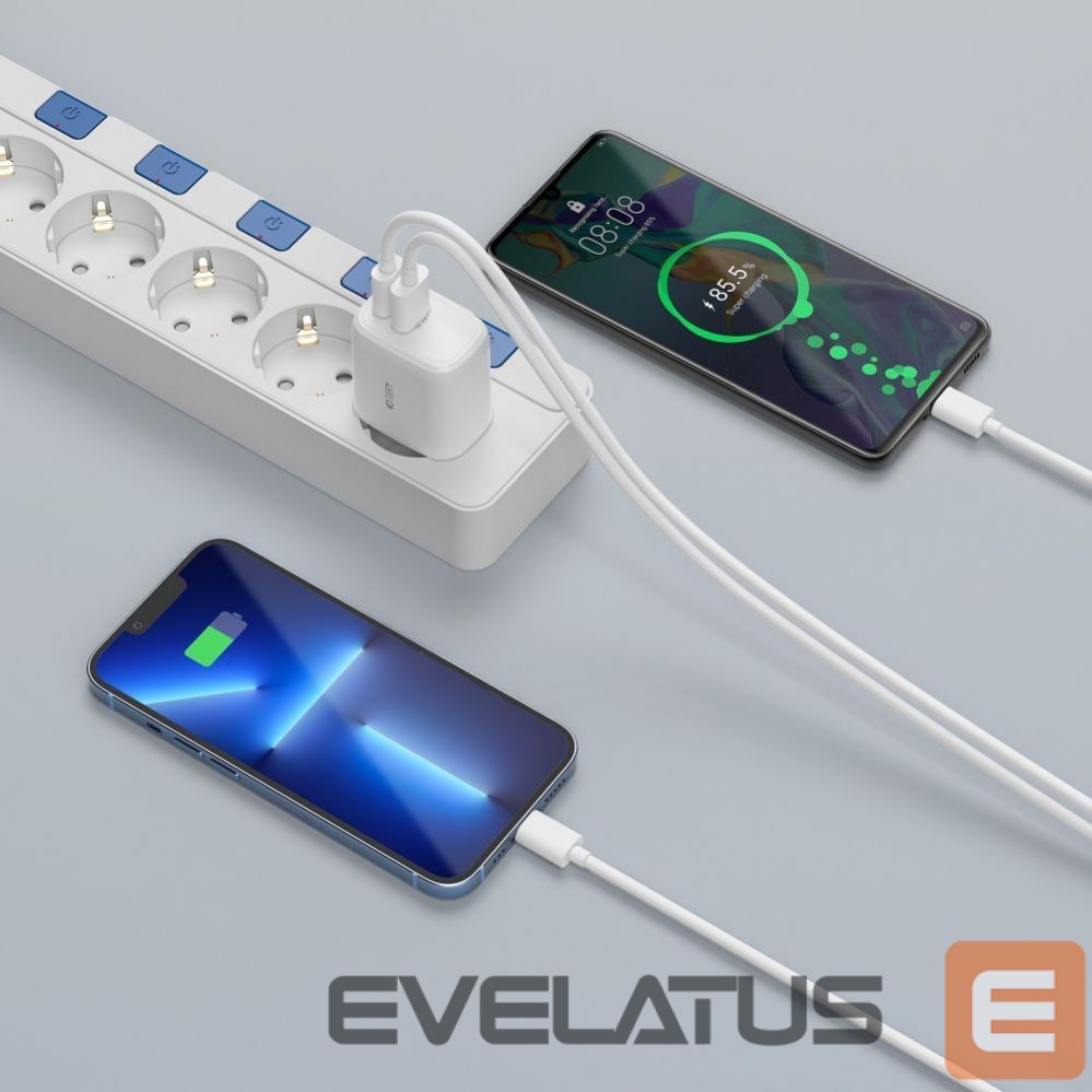 Adapteriai Tech-Protect White \ USB-A (female) || USB-C (female) \ without cable