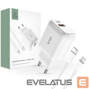 Adapteriai Tech-Protect  White \ with cable \ USB-A (female) || USB-C (męski) || Lightning (male) 
