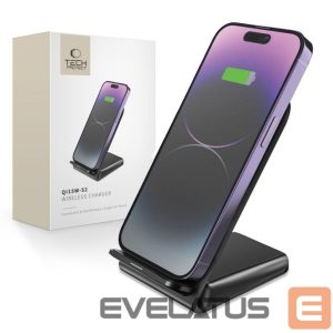 Adapteriai Tech-Protect  Tech-Protect QI15W-S2 inductive charger 15W in the form of a stand - black 