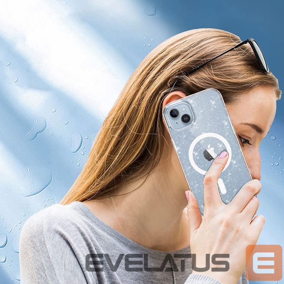 Nugarėlės dėklai Tech-Protect Tech-Protect FlexAir Hybrid MagSafe iPhone 13/14 Case - Clear Glitter