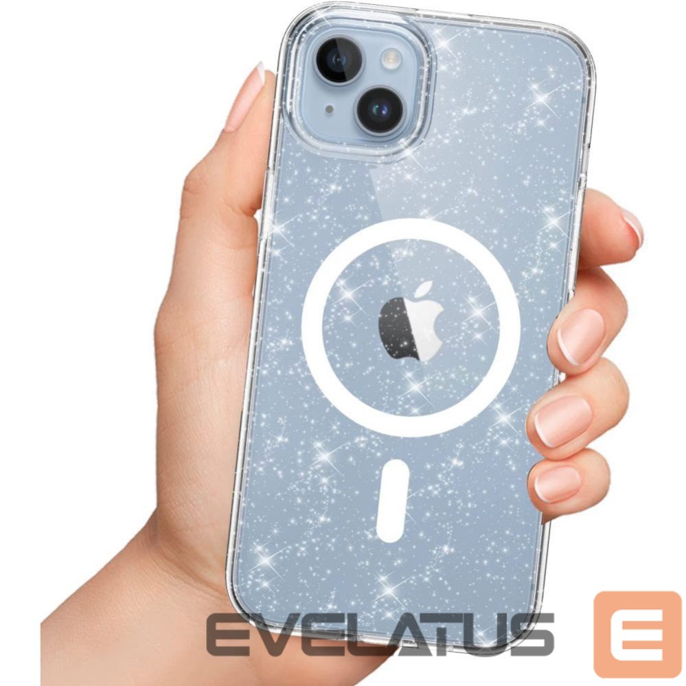 Nugarėlės dėklai Tech-Protect Tech-Protect FlexAir Hybrid MagSafe iPhone 13/14 Case - Clear Glitter