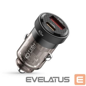 Adapteriai Tech-Protect  Tech-Protect CC45W Car Charger USB-C PD 45W / USB-A QC 3.0 - Black 