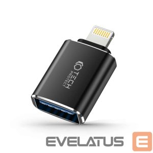 Adapteriai Tech-Protect  Tech-Protect UltraBoost Lightning (Male) / USB-A (Female) OTG Adapter - Black 