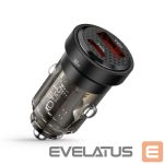 Adapteriai Tech-Protect  Tech-Protect CC30W Car Charger USB-C PD 30W / USB-A QC 3.0 - Black 