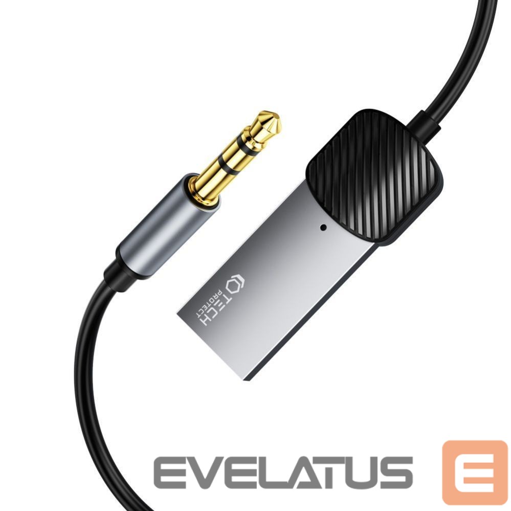 Kabelis Tech-Protect Tech-Protect UltraBoost audio adapter mini jack 3.5mm (male) / Bluetooth - gray
