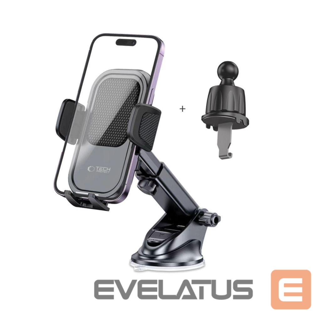 Adapteriai Tech-Protect Tech-Protect V6 Car Phone Holder for Cockpit/Air Vent - Black