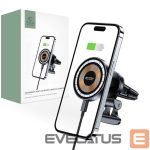 Adapteriai Tech-Protect  Tech-Protect MM15W-V5 Car Phone Holder with MagSafe 15W Inductive Charger for Air Vent - Black 