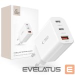 Adapteriai Tech-Protect  Tech-Protect NC30W charger 2x USB-C PD 30W / USB-A QC 3.0 - white 