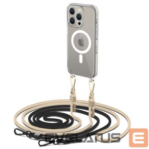 Nugarėlės dėklai Tech-Protect  Tech-Protect FlexAir Chain Case with MagSafe for iPhone 15 Pro - Black/Beige 