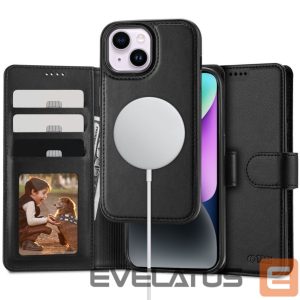 Nugarėlės dėklai Tech-Protect  Tech-Protect Wallet MagSafe case for iPhone 15 - black 