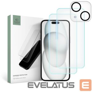 Apsauginiai stiklai Tech-Protect  Tech-Protect Supreme Set for iPhone 15 2x tempered glass for display / tempered glass for camera 