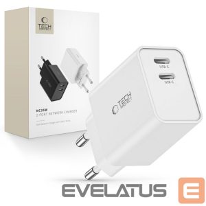 Adapteriai Tech-Protect  Tech-Protect C35W charger 2x USB-C PD 35W - white 