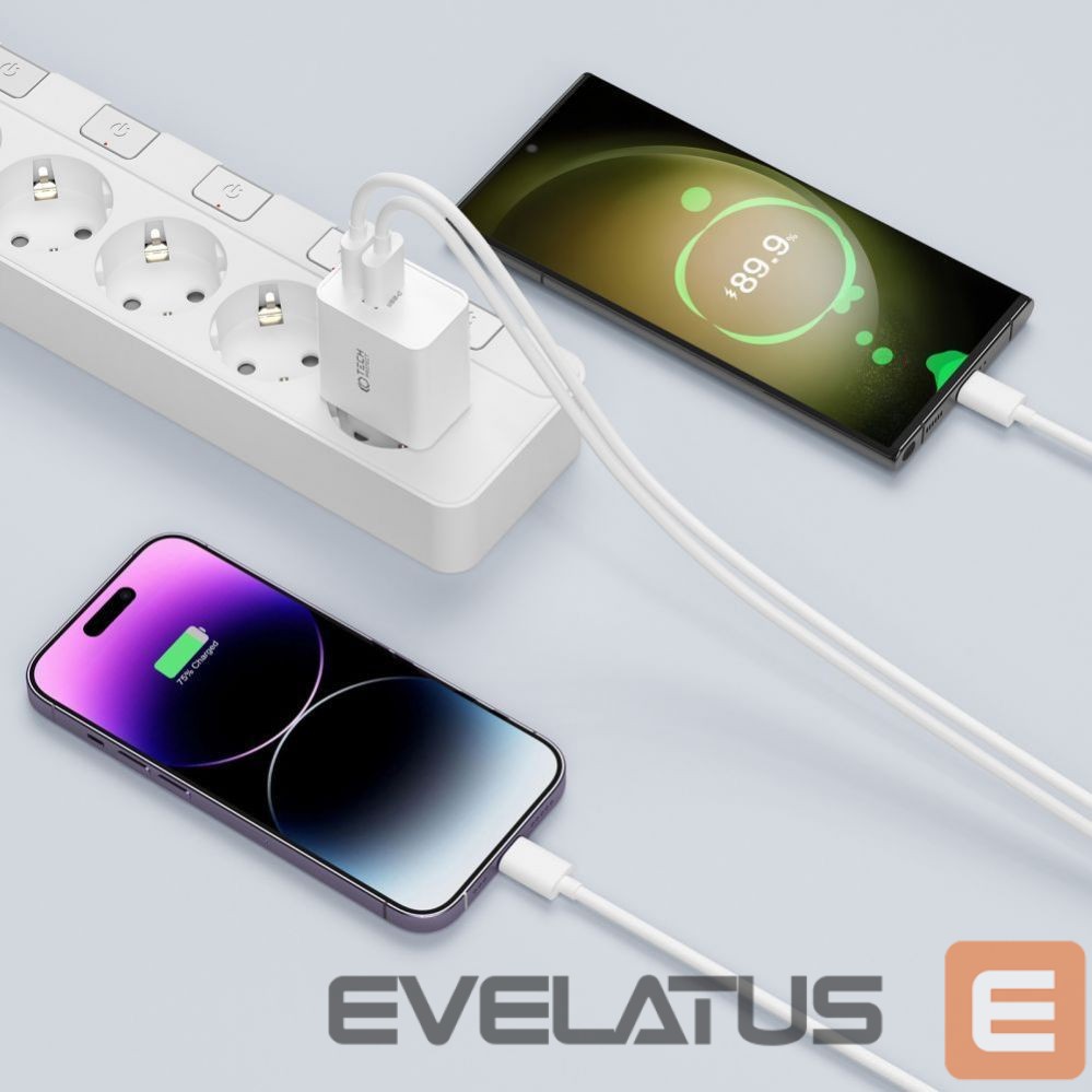 Adapteriai Tech-Protect Tech-Protect C35W charger 2x USB-C PD 35W - white