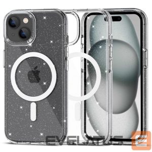 Nugarėlės dėklai Tech-Protect  Tech-Protect FlexAir Hybrid MagSafe iPhone 15 Case - Clear Glitter 