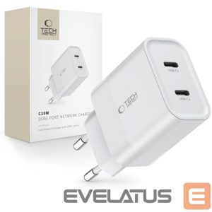 Adapteriai Tech-Protect  White \ USB-C (female) \ without cable 