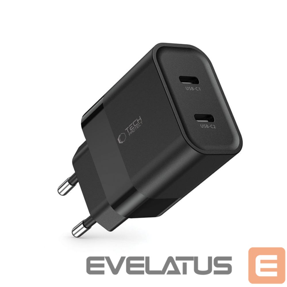 Adapteriai Tech-Protect Black \ USB-C (female) \ without cable