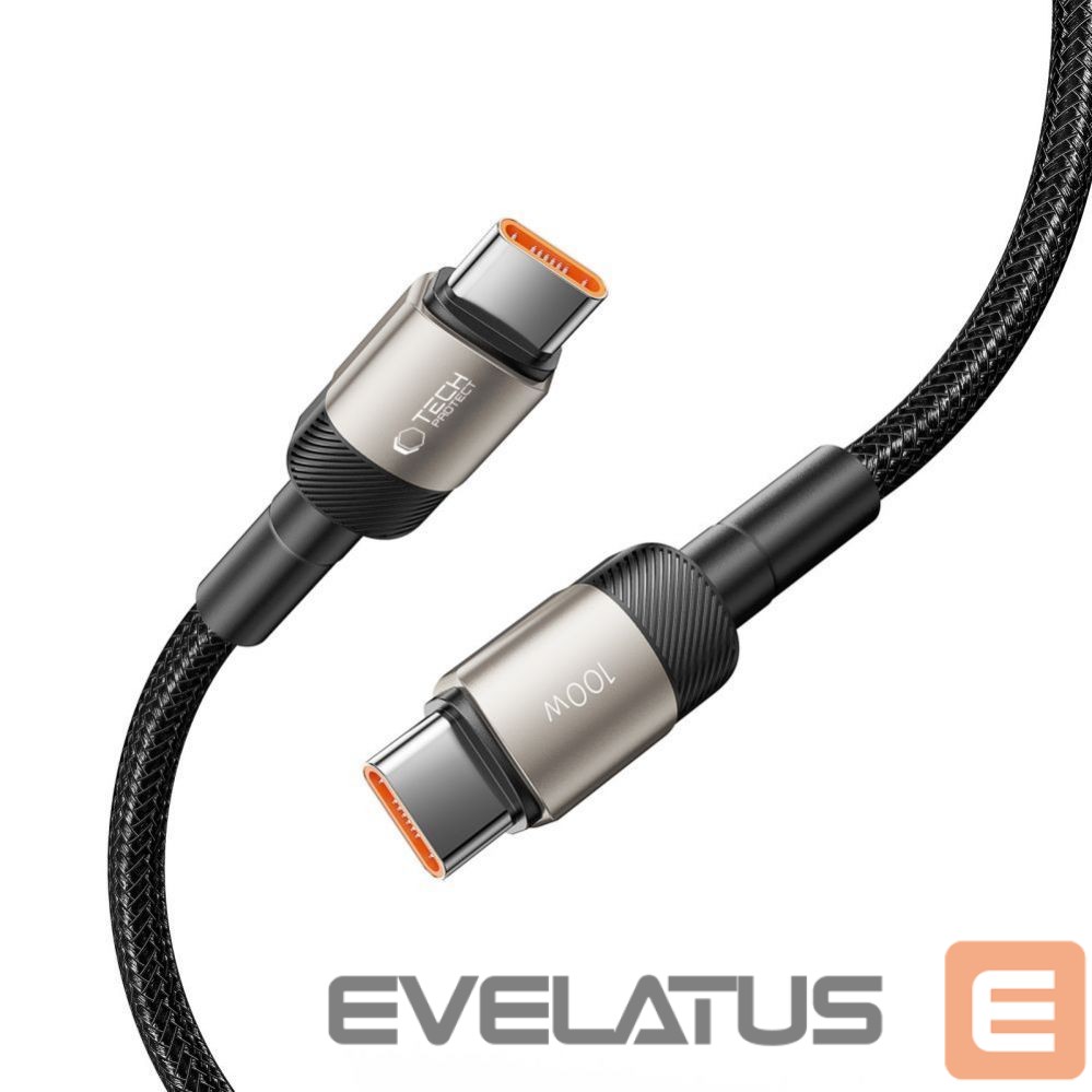 Kabelis Tech-Protect Tech-Protect UltraBoost Evo USB-C / USB-C PD cable 100W 5A 2m - titanium