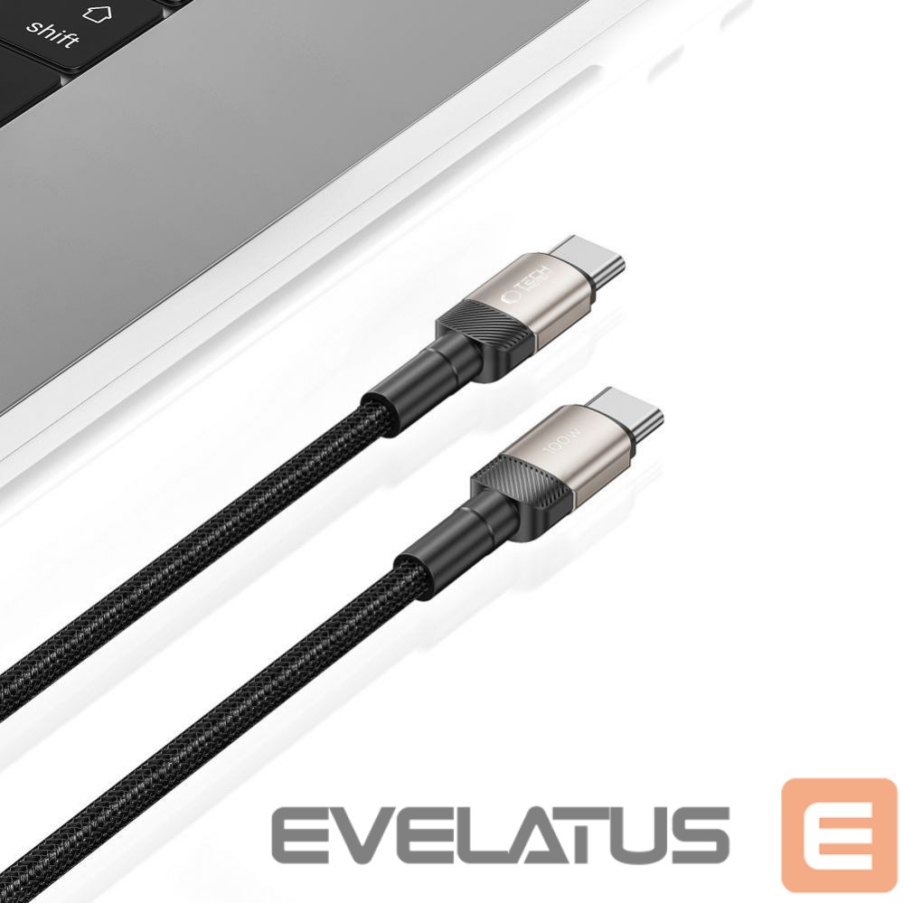 Kabelis Tech-Protect Tech-Protect UltraBoost Evo USB-C / USB-C PD cable 100W 5A 2m - titanium