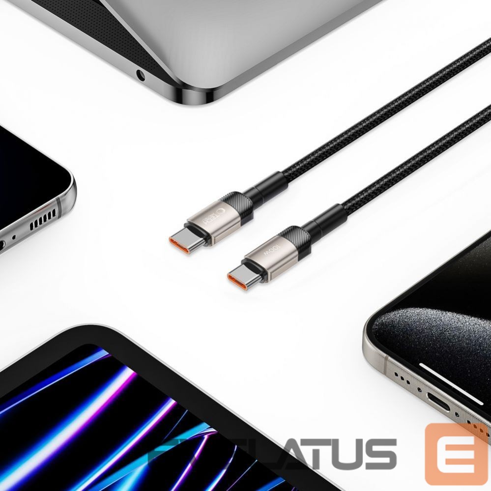 Kabelis Tech-Protect Tech-Protect UltraBoost Evo USB-C / USB-C PD cable 100W 5A 2m - titanium