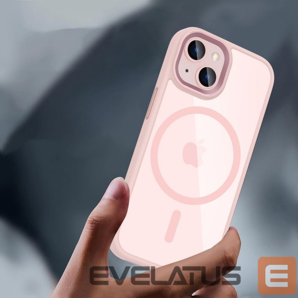 Nugarėlės dėklai Tech-Protect Tech-Protect MagMat MagSafe iPhone 15 Case - Clear Pink
